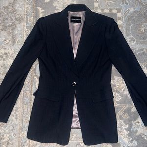 Giorgio Armani black 1 front button blazer
